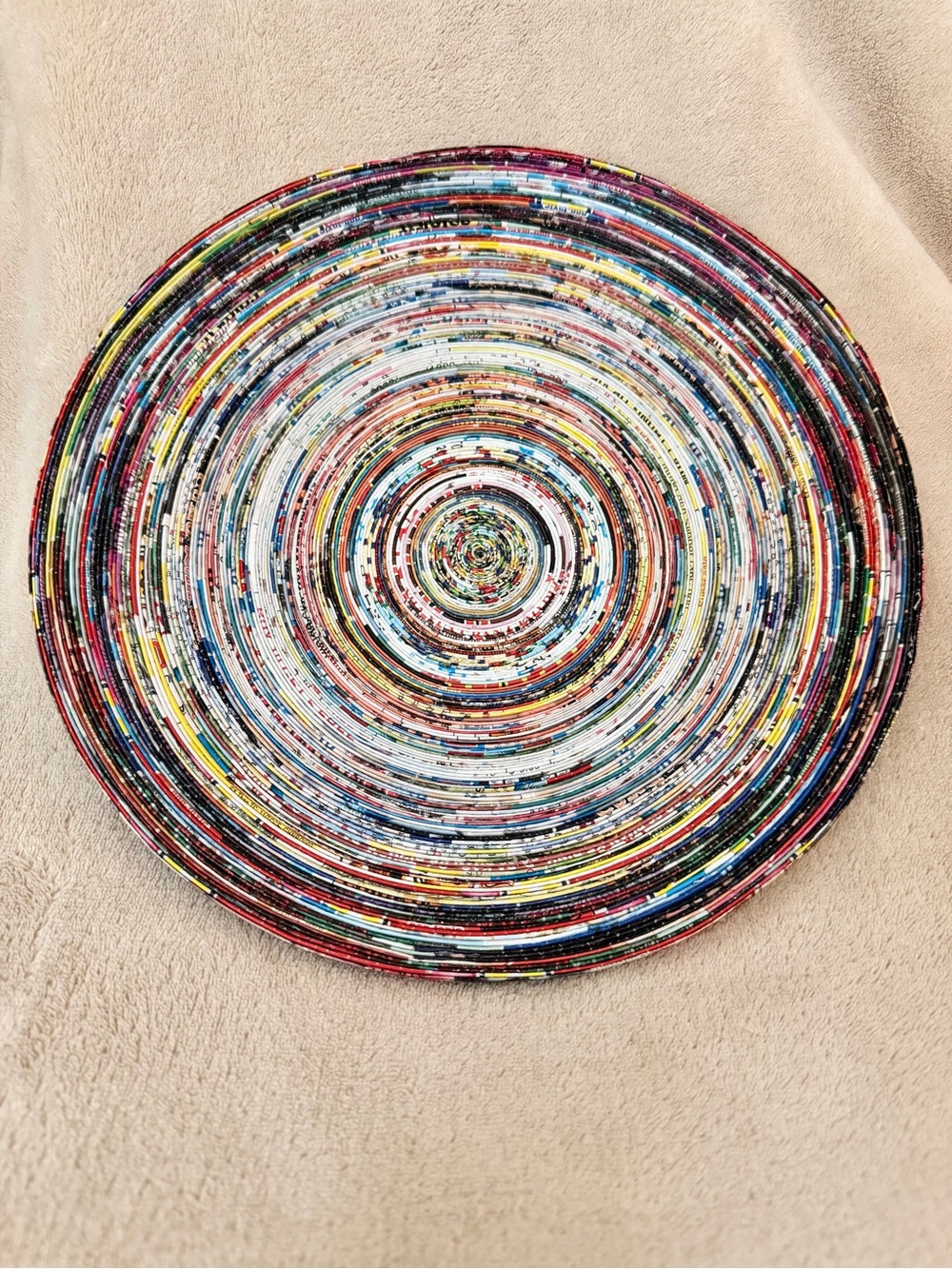 Handmade Multicolor Paper Wall Art Bowl
